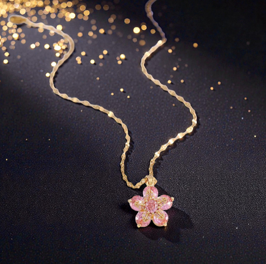 Colar Dorado "Cerezo en Flor"