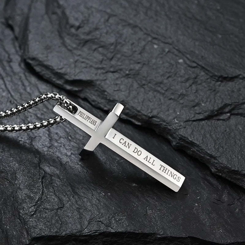 Collar Plateado "Filipenses 4:13"