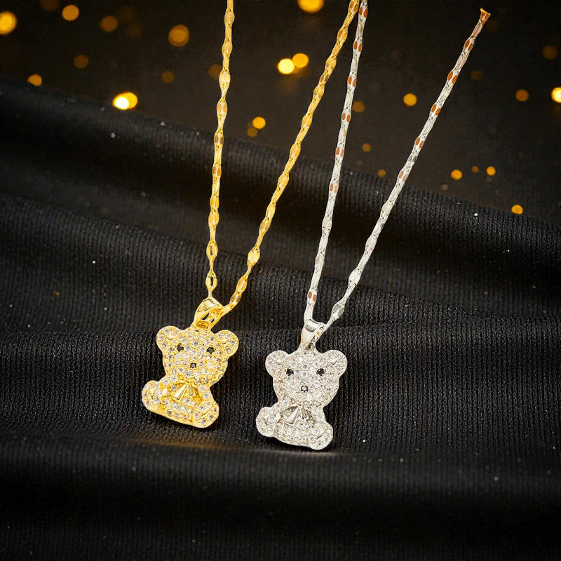 Collar Dorado "Osito Luz"