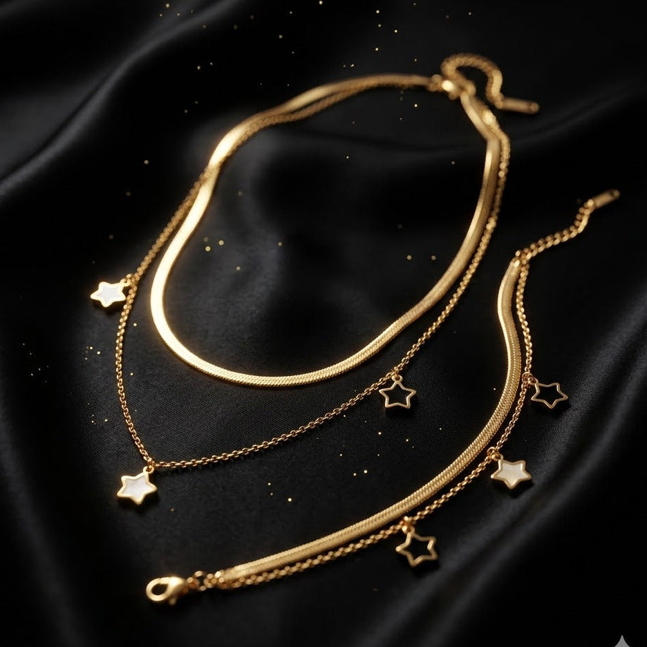 Conjunto Dorado 2 Piezas "Estrella de Jacob"