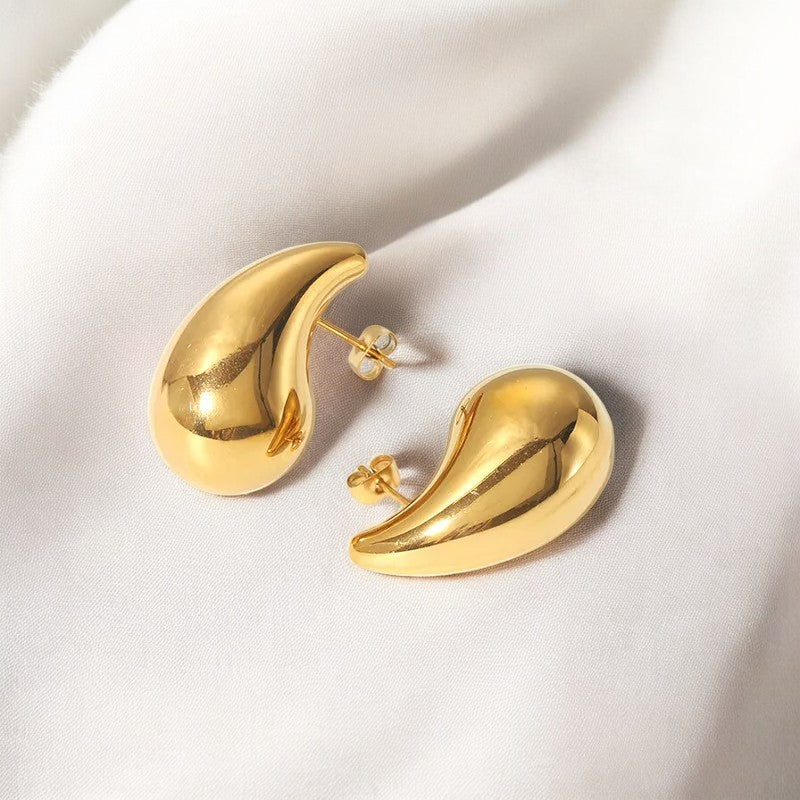 Aretes - Pendientes Caida de Gota de Oro / Golden Drop