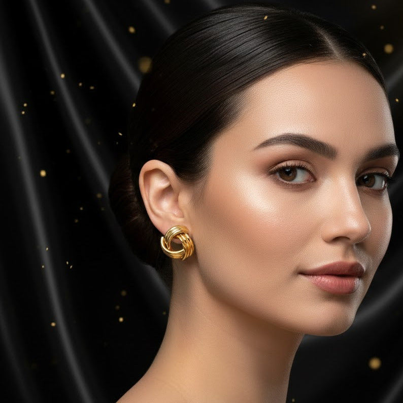 Aretes Dorados "Trinity"