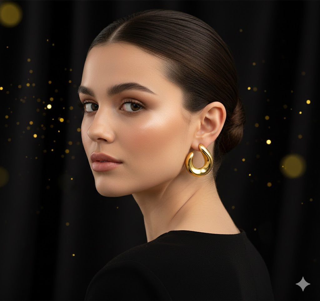 Aretes "Gracia Plena" El Equilibrio de la Sofisticación 32mm x 26mm