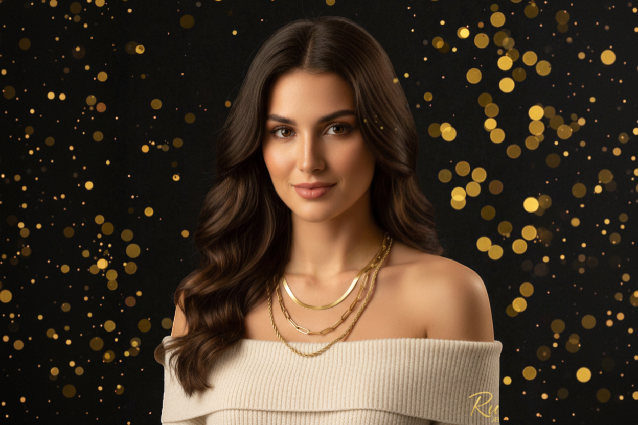 Set de 3 Collares Dorados "Golden Layering Sky"