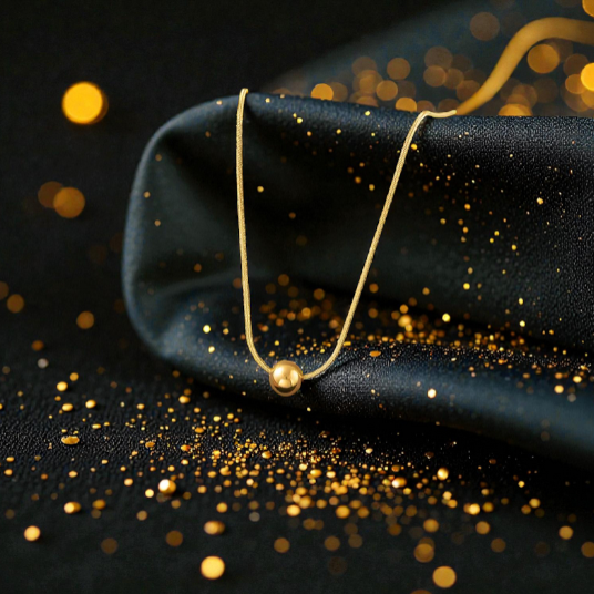 Collar Dorado "Esfera de Luz"