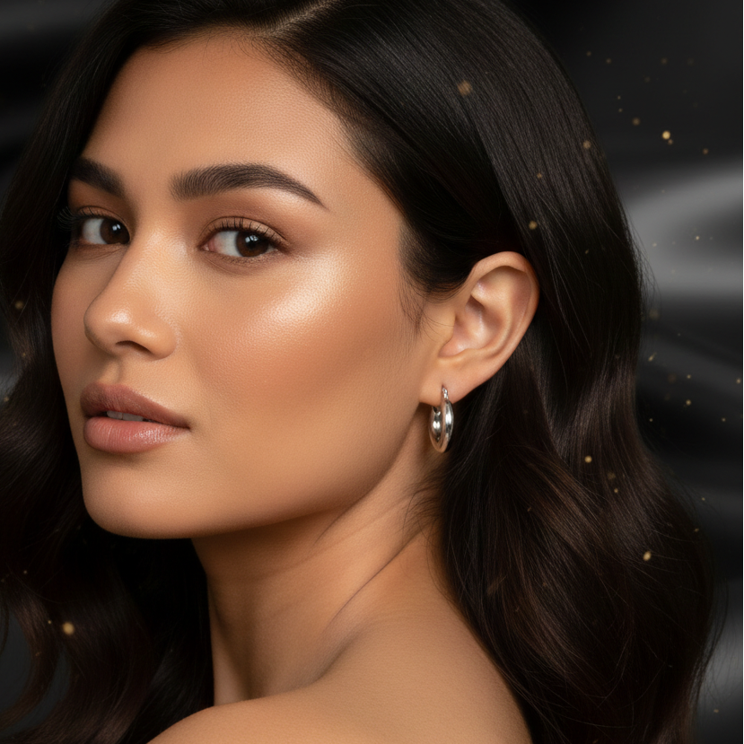 Arracadas Plateadas "Aura"