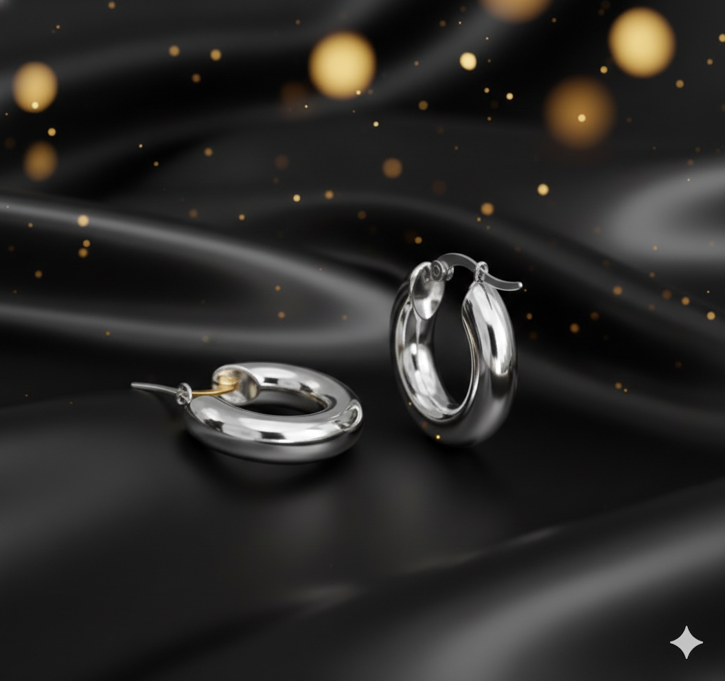 Arracadas Plateadas "Aura"