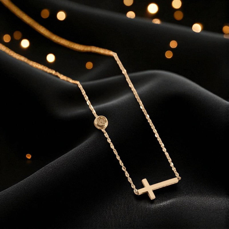 Conjunto - Collar/Aretes/Pulsera Salvacion Gracia Plateada / Salvation Grace