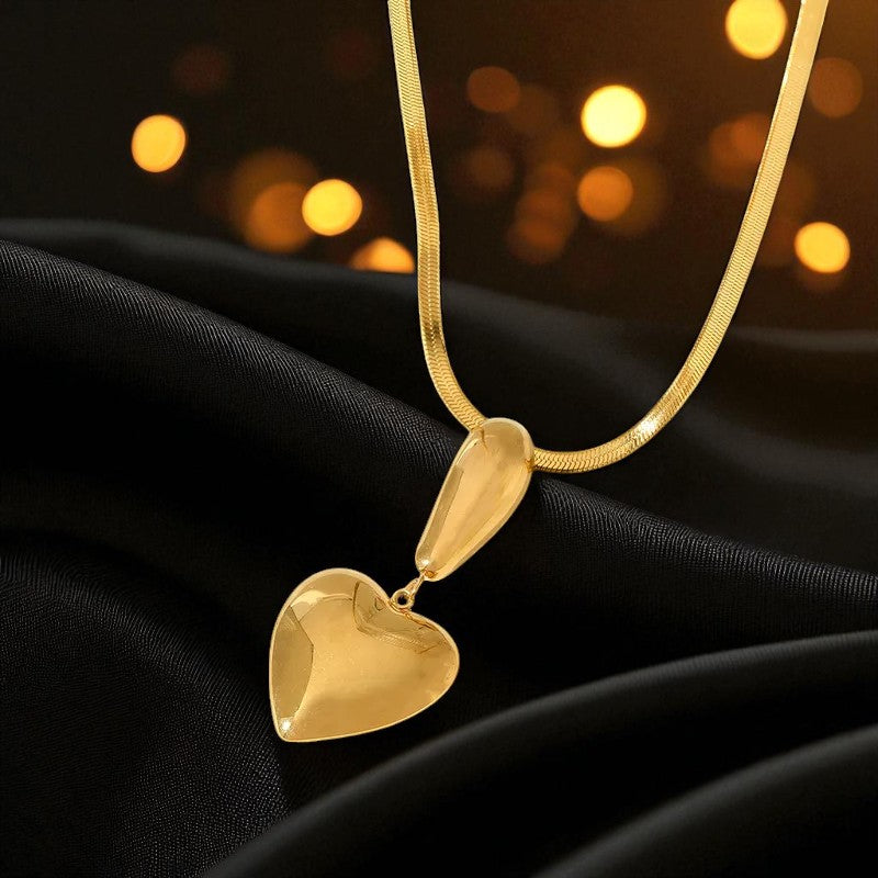 Conjunto - Aretes/Collar Gran Amor Eterno Dorado / Great Eternal Love