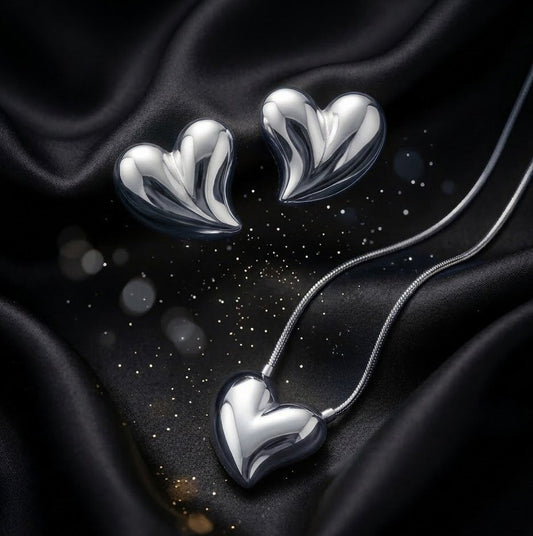 Conjunto - Collar/Aretes Un Alma Plateada / One Soul