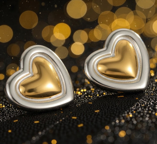 Aretes "Corazón Dual"