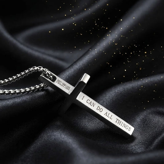 Collar Plateado "Filipenses 4:13"