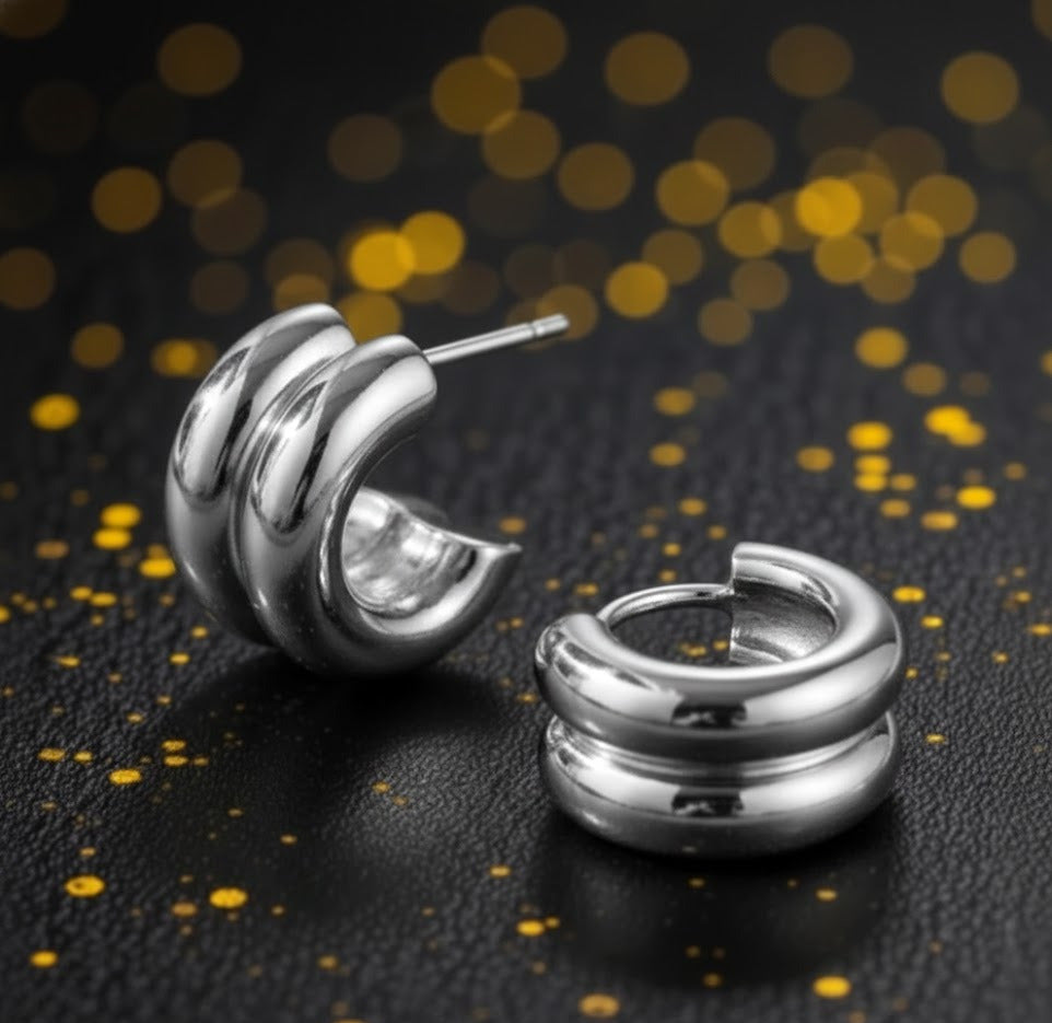 Arete Plateado "Vínculo"