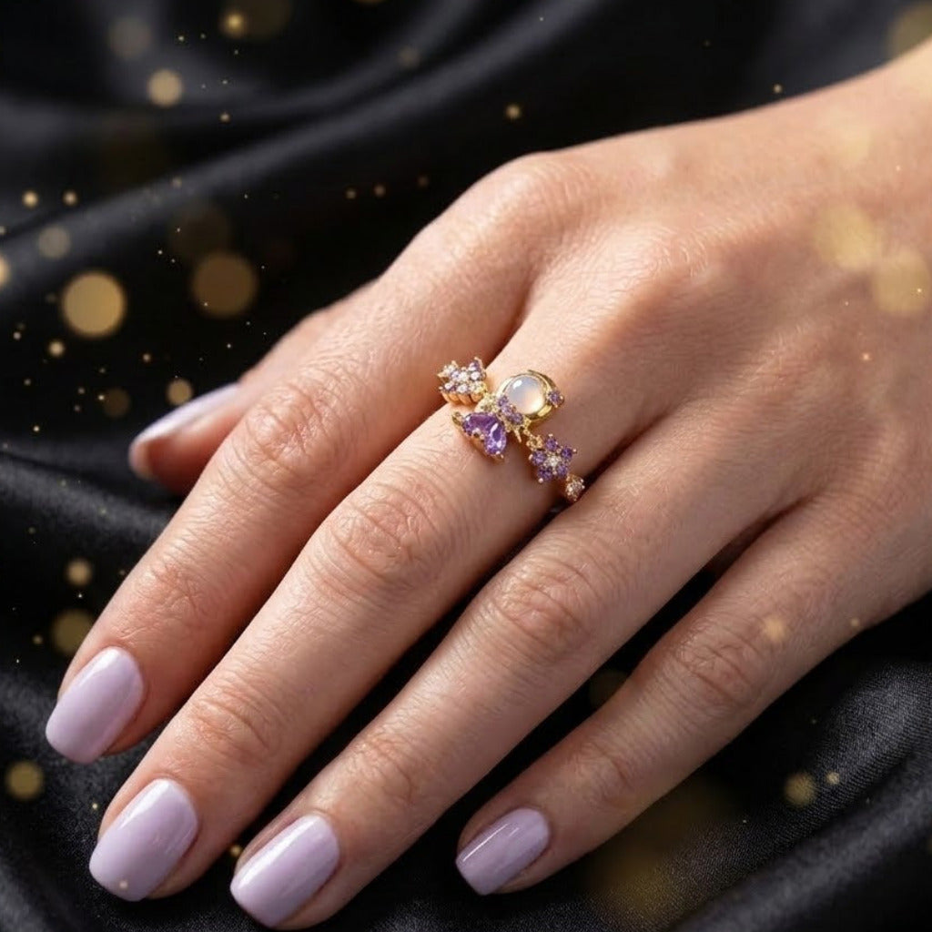 Anillo Dorado Purpura Especial "Princesitas"