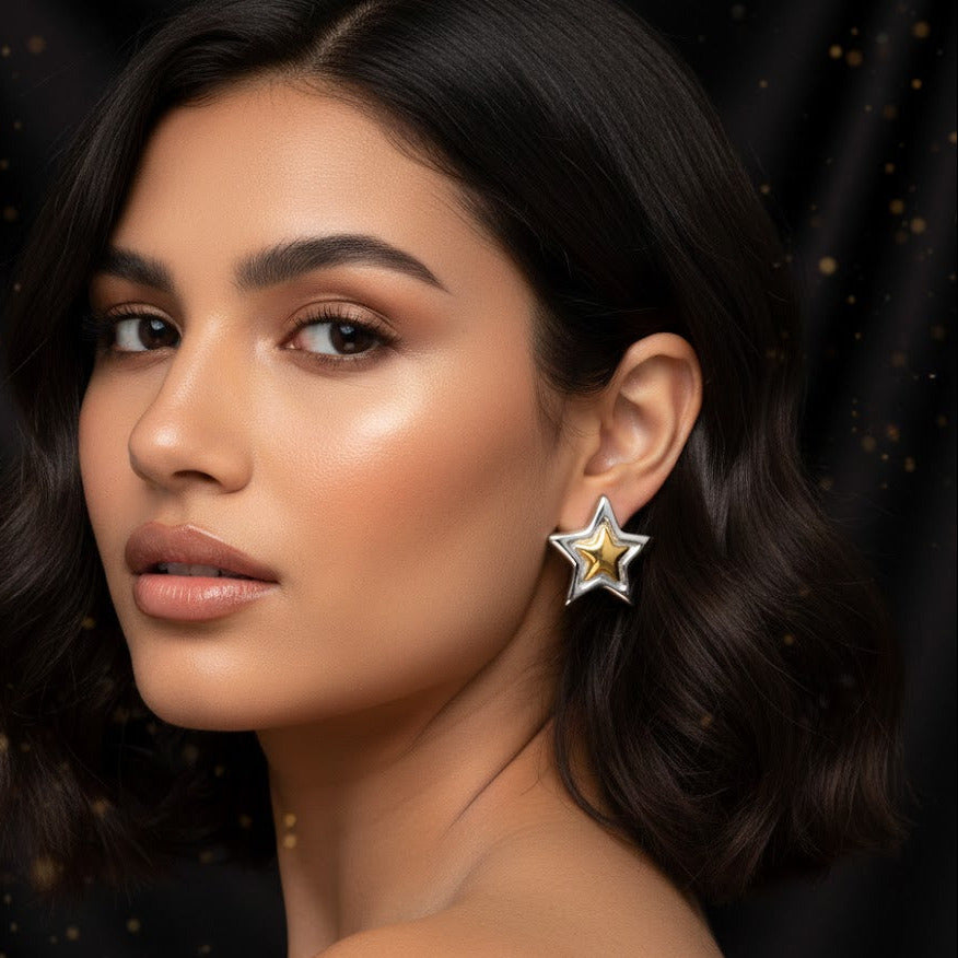Aretes "Estrella Dual"