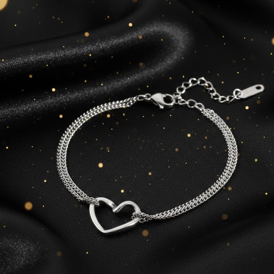 Conjuto Plateado 4 piezas "Iconditional Love"