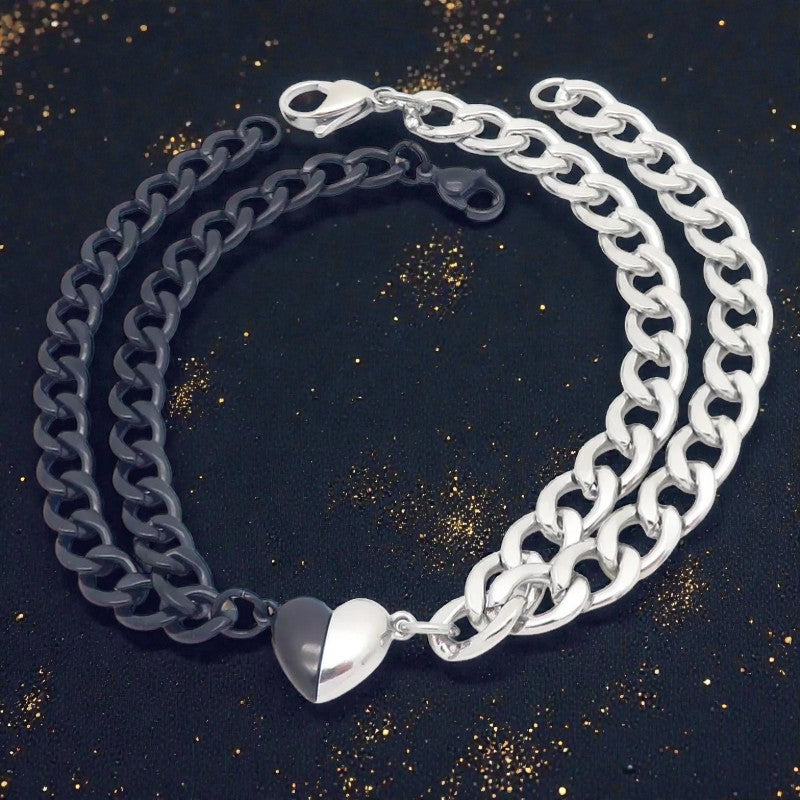 Par de Pulseras Bitono "Promesa de Dos"