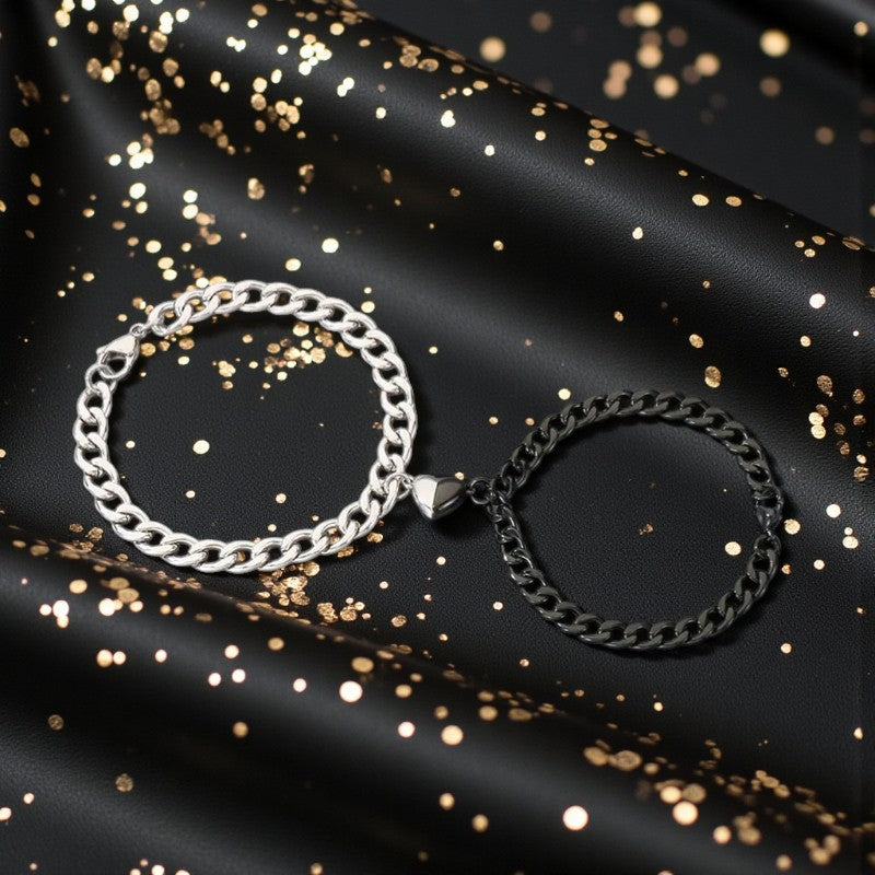 Par de Pulseras Bitono "Promesa de Dos"