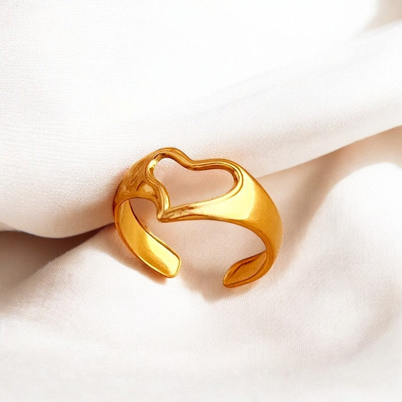 Anillo Pareja De Corazones Dorados / couple Hearts