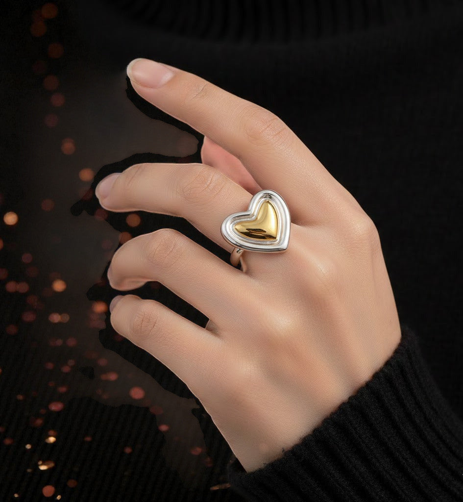 Anillo Corazon Dual