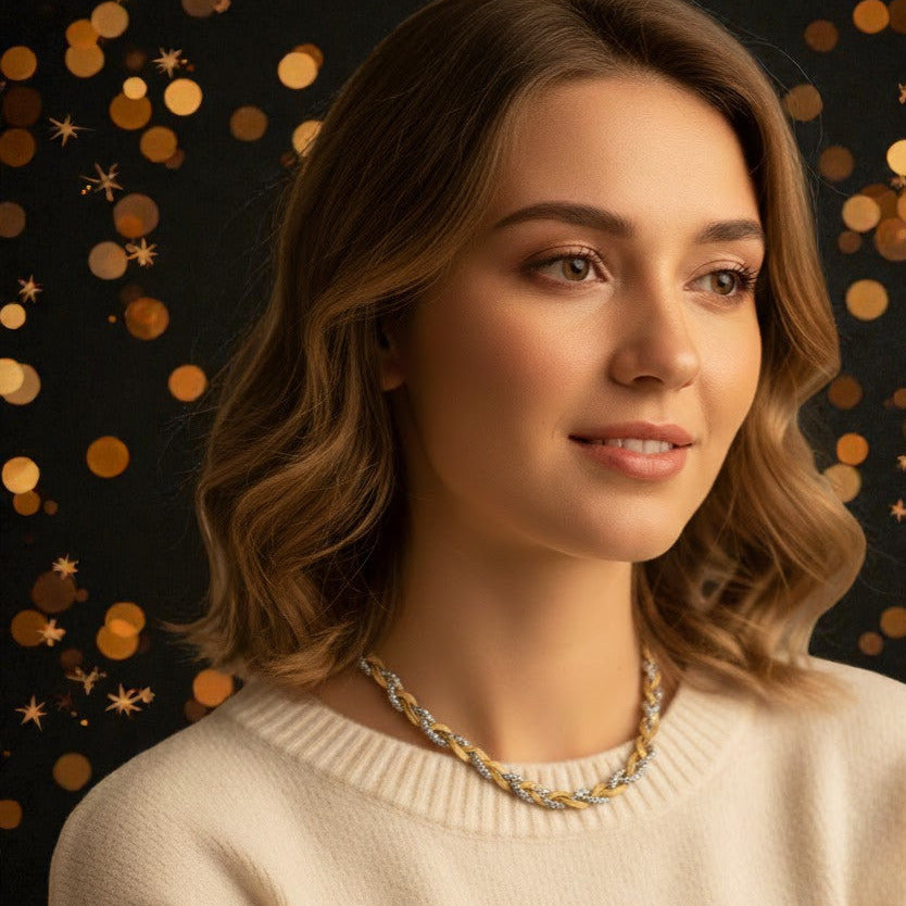 Collar Entrelazado Bitono "Legado"