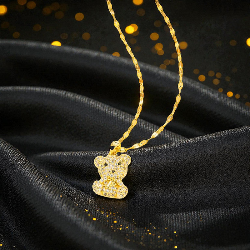 Collar Dorado "Osito Luz"