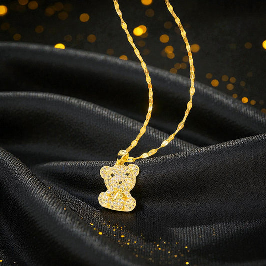 Collar Dorado "Osito Luz"