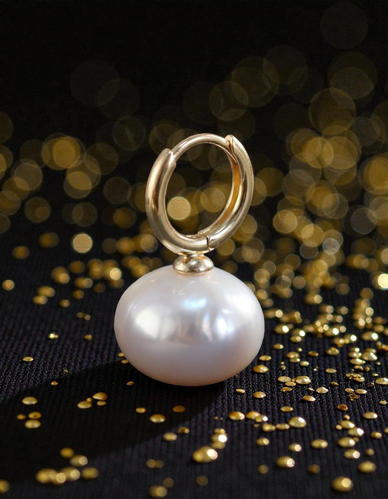 Aretes "Orbit Pearl" de Silueta Circular