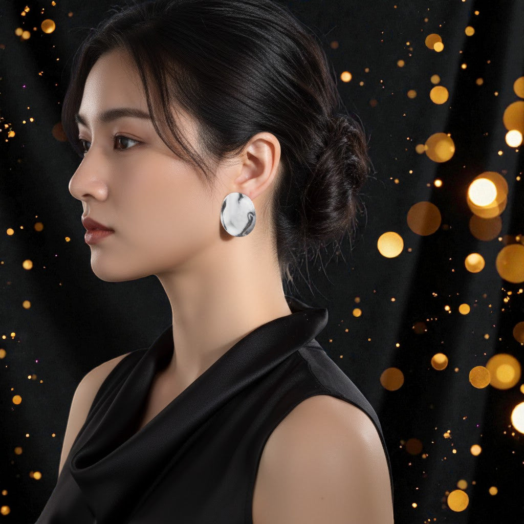 Aretes Plateados "Luna Desértica" (Desert Moon)