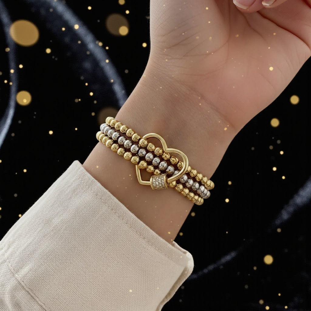 Pulsera Bitono "Esencia Trinity" Corazon