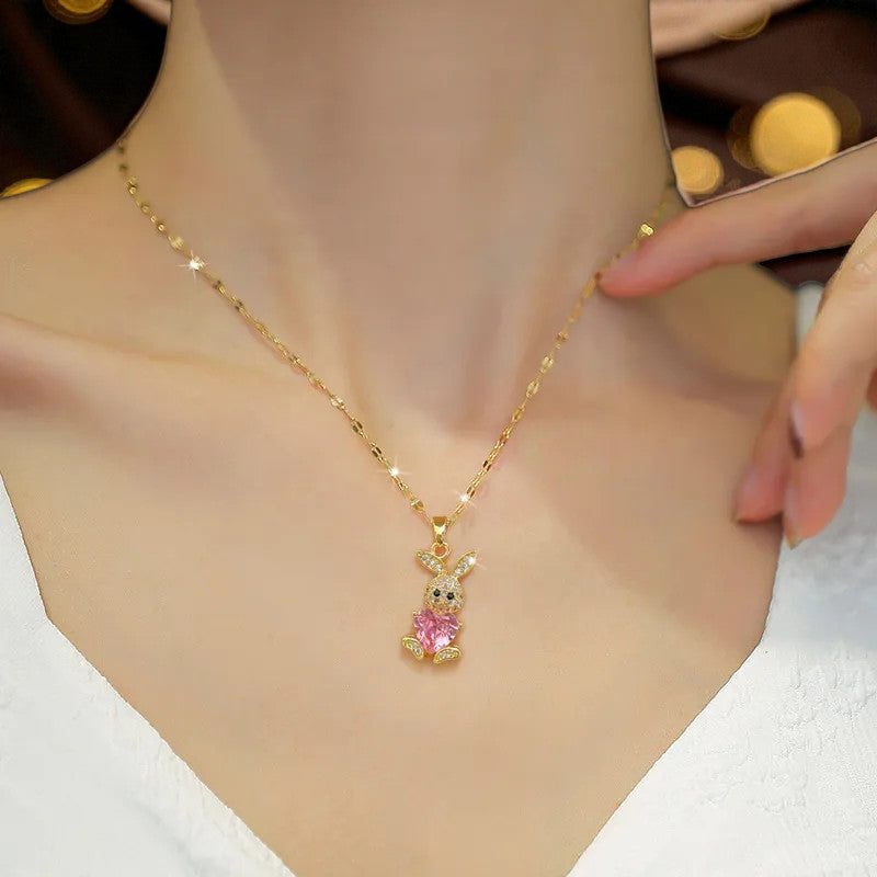 Conjunto Dorado 2 piezas "Pink Bunny Love"