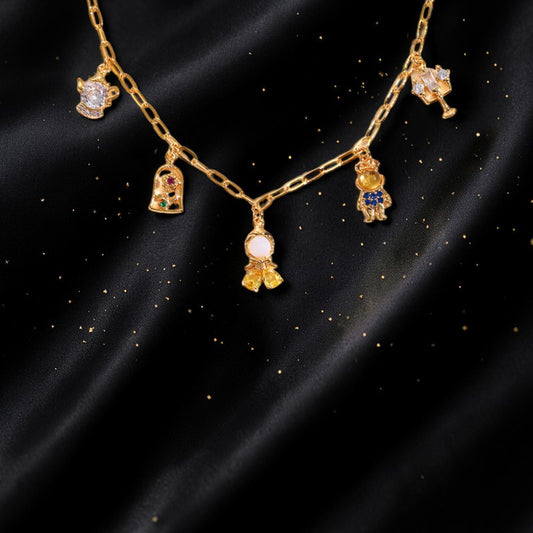 Pulsera Dorada Amarilla "Princesitas"