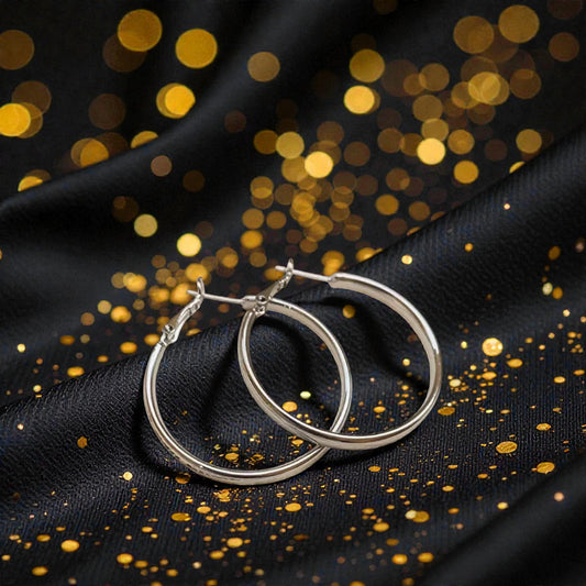 Arracadas de Aro "Essential Gold" de Tubo Grueso 30mm