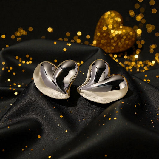 Aretes de Corazón "Infinite Love" en Plateado