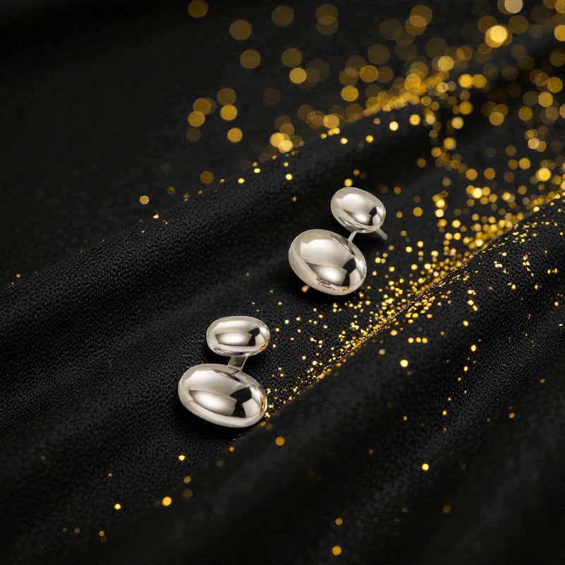 Aretes Plateados "Promesa Dual"