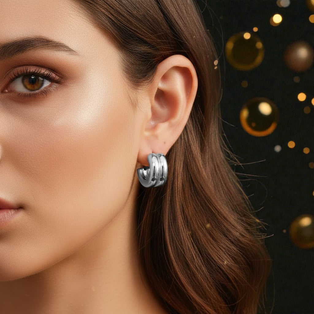 Arete Plateado "Vínculo"