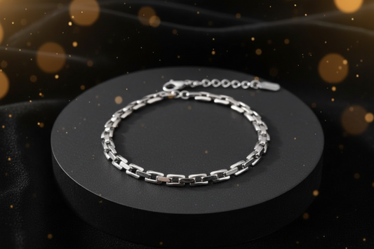 Pulsera Cadena Plateada "Veritatis"