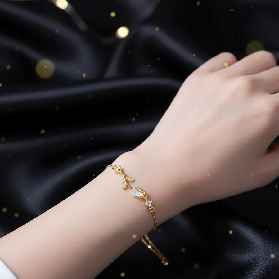 Pulsera Dorada de Tulipan