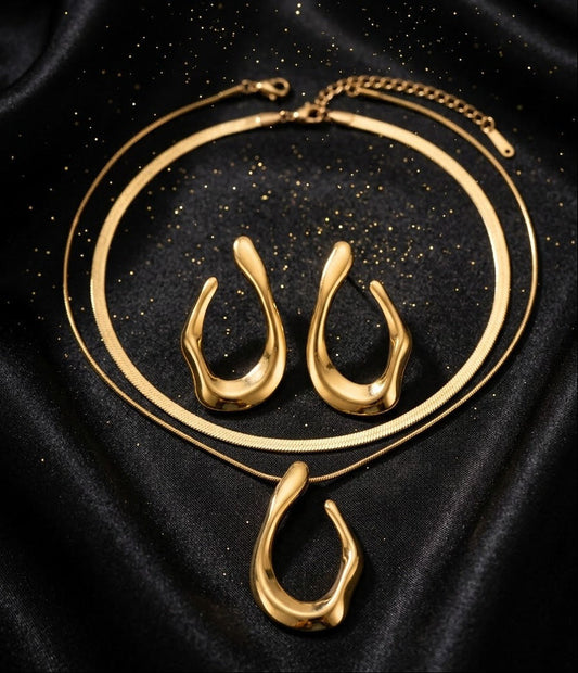 Conjunto de 3 Piezas Dorado "Betel"