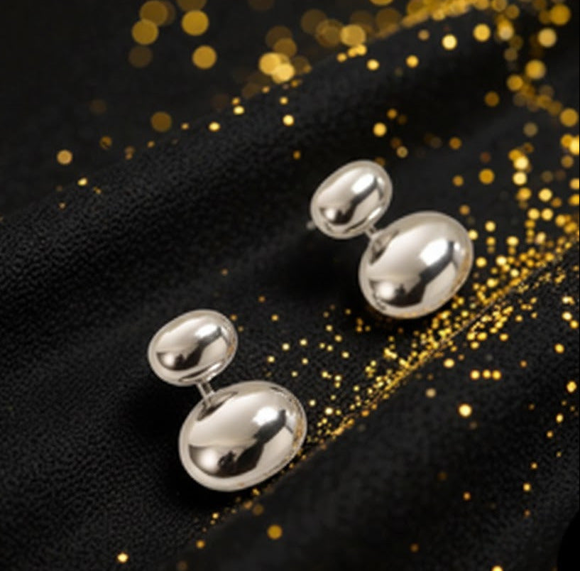 Aretes Plateados "Promesa Dual"