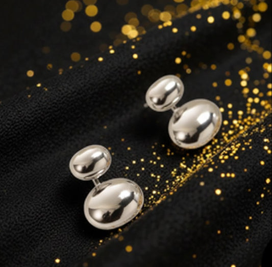 Aretes Plateados "Promesa Dual"