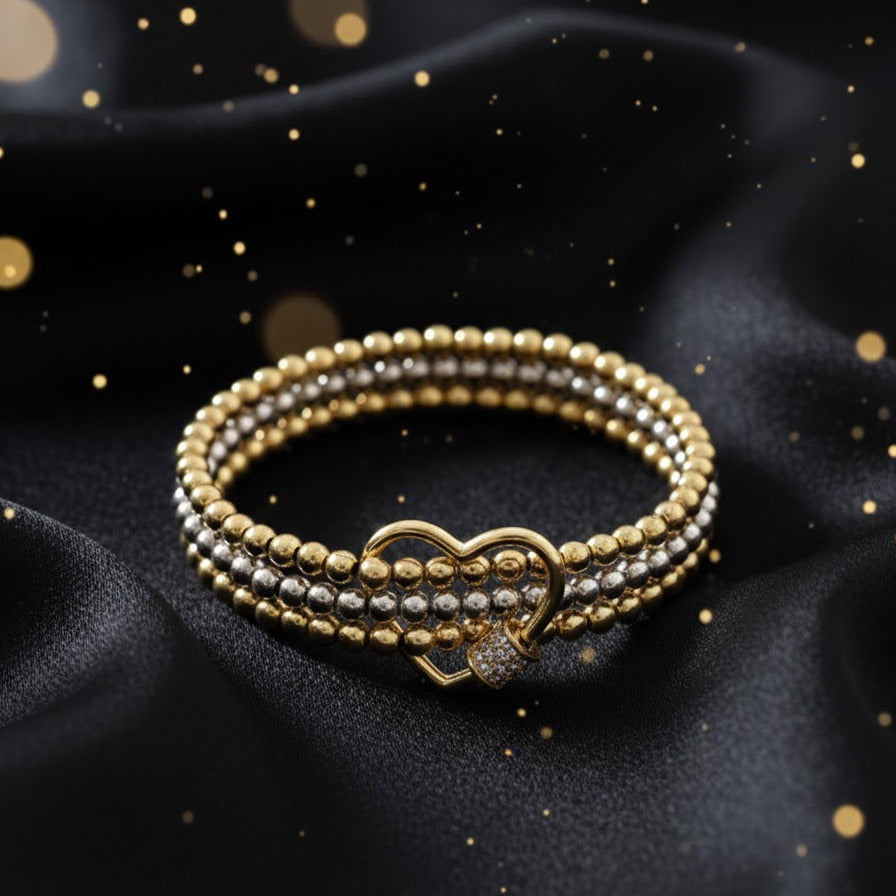 Pulsera Bitono "Esencia Trinity" Corazon