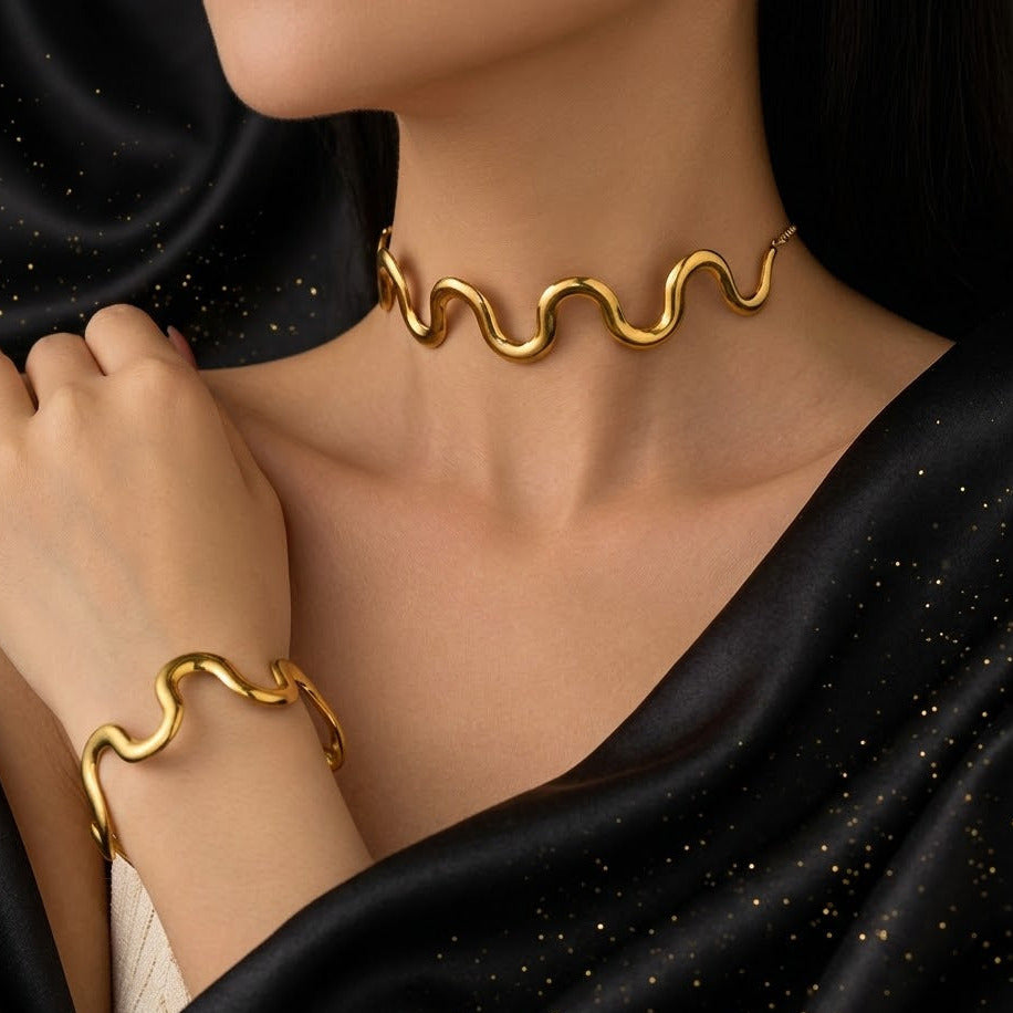 Conjunto Dorado de 2 Piezas "Sendas"