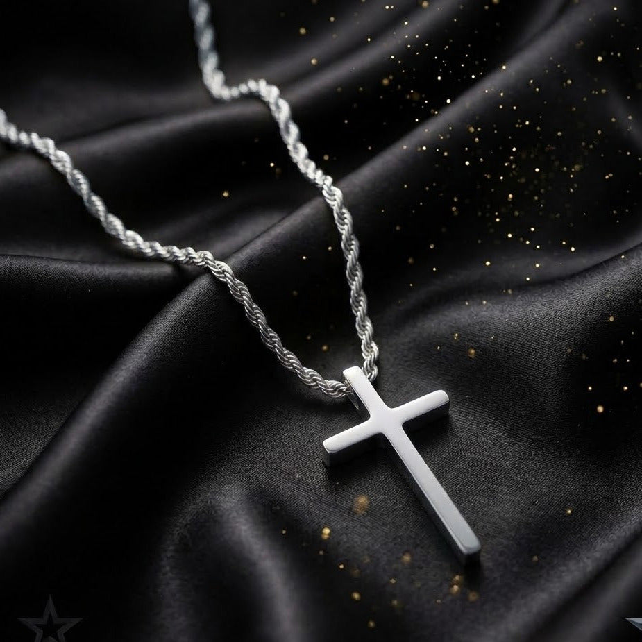 Collar Cruz Plateada