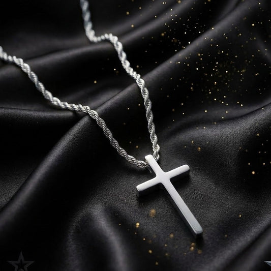 Collar Cruz Plateada