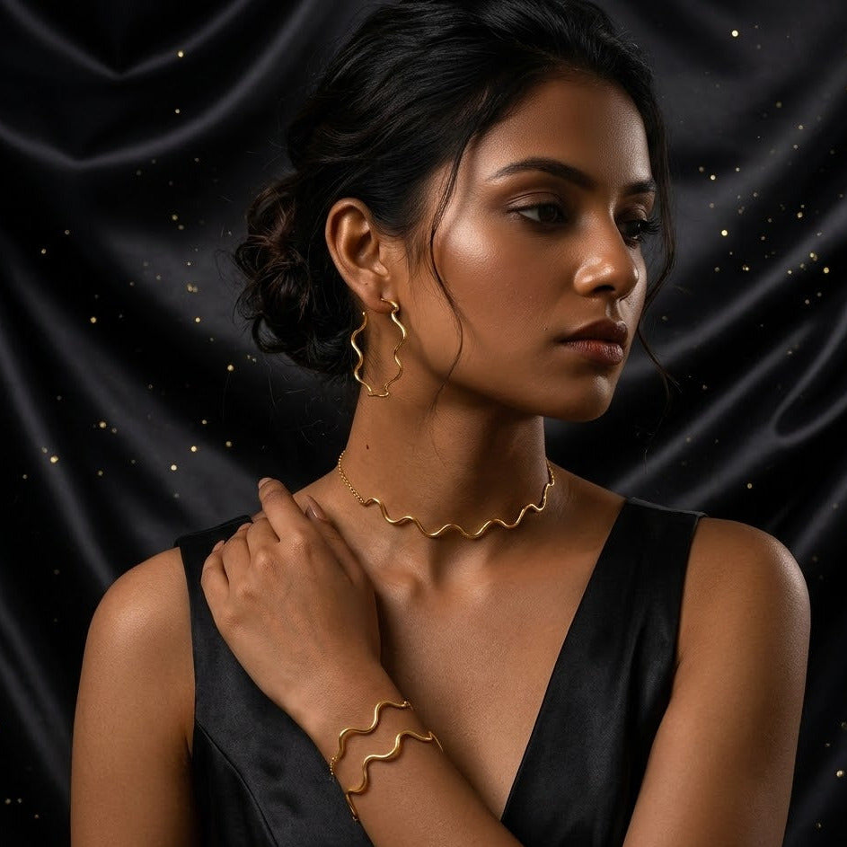 Conjunto Dorado "Sinusoidal"