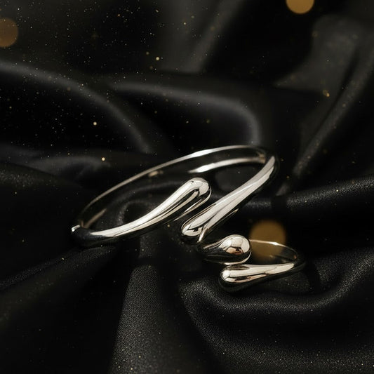 Conjunto Plateado de 2 piezas "Soplo Vida"