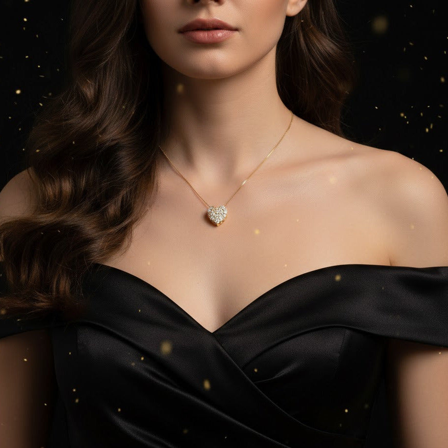 Collar Dorado "Satis de Corazon"