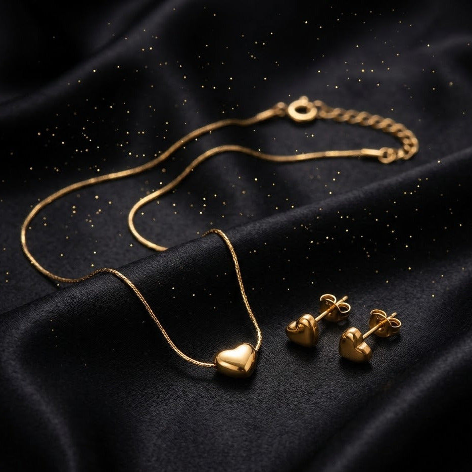 Conjunto Dorado "Corazon Amada"