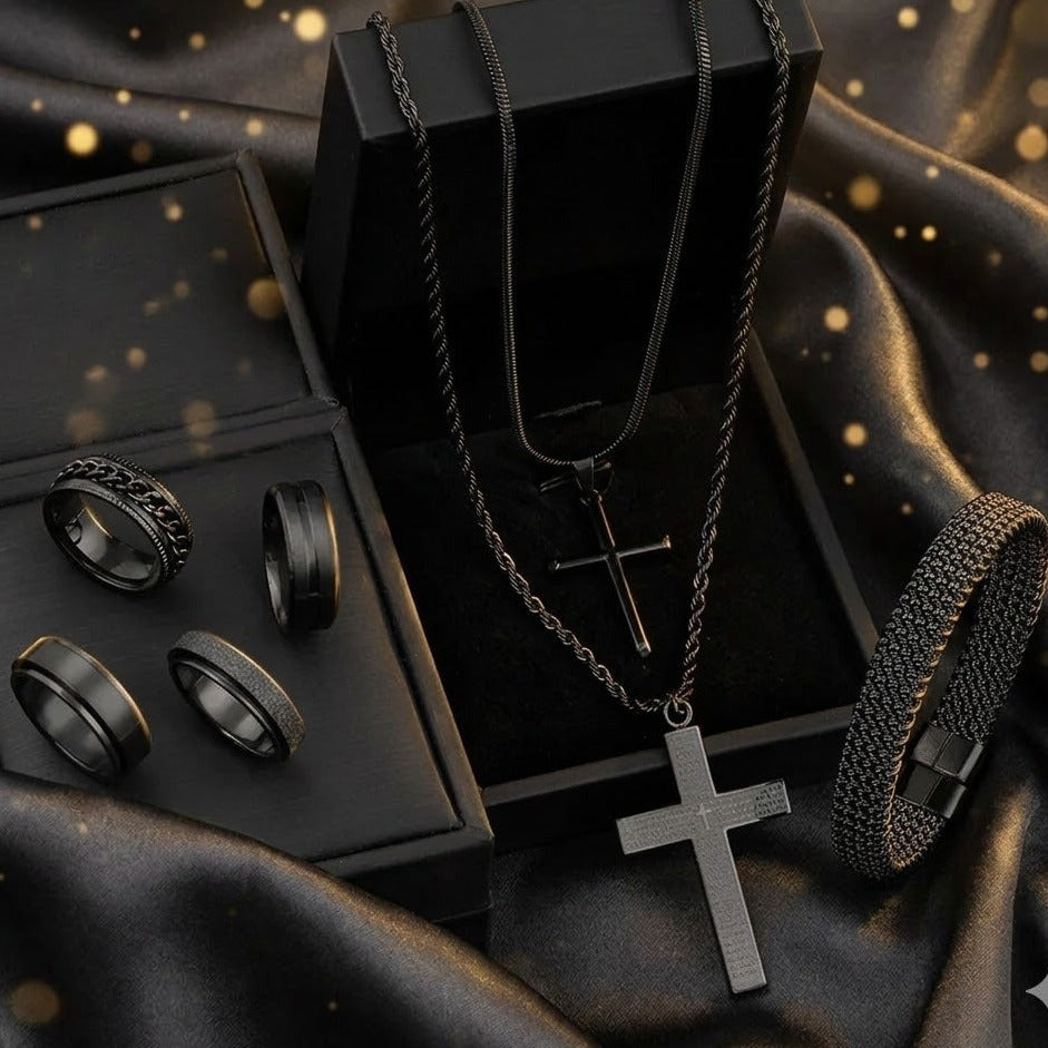 Conjunto de 7 Piezas Negro "Soberania"